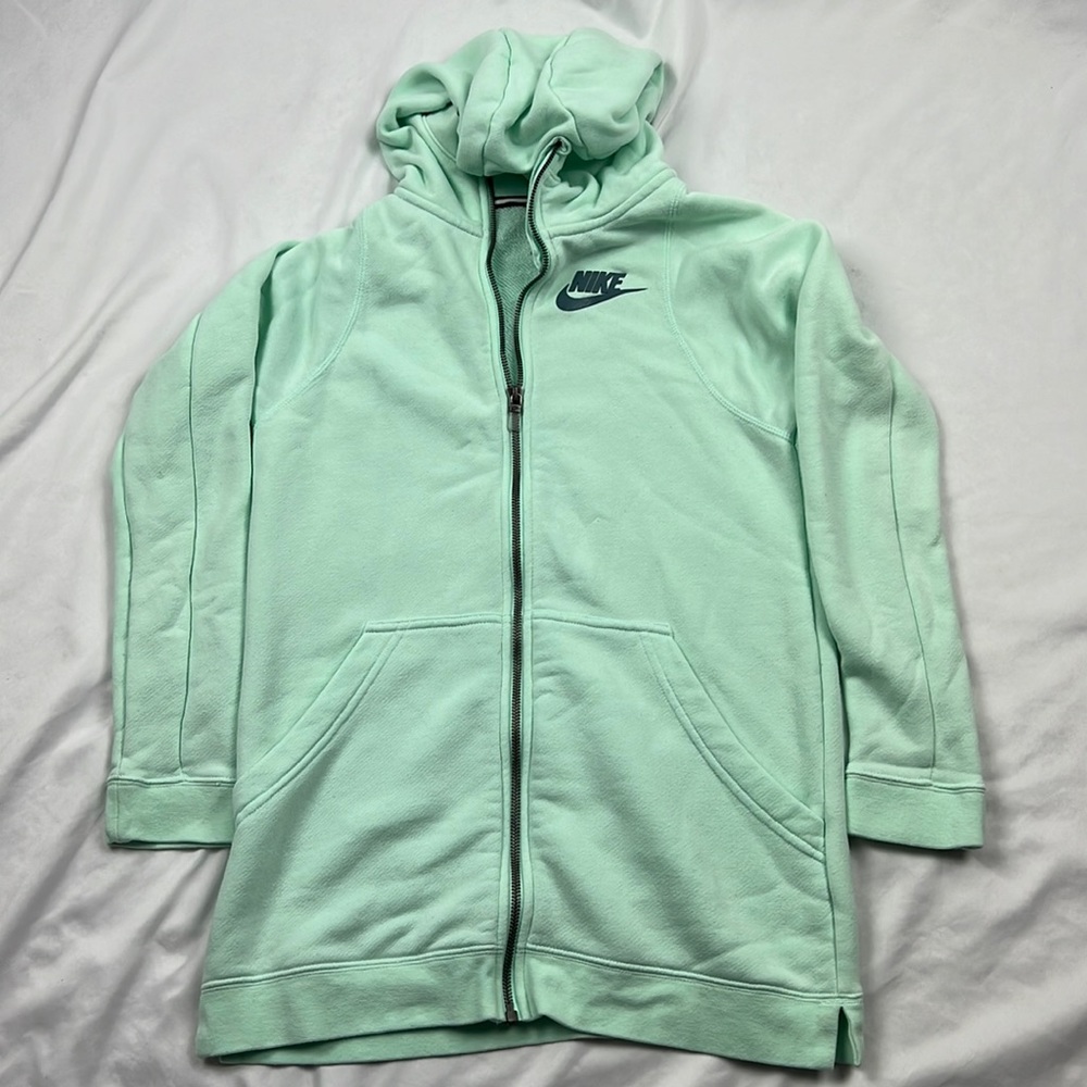 Nike Women’s Mint Green Zip Up Sweater Size L